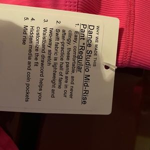 Sonic pink lululemon studio pant